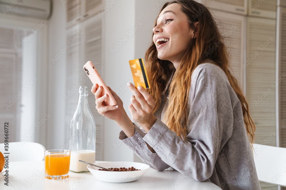 Pretty cheerful young woman Pretty cheerful young woman