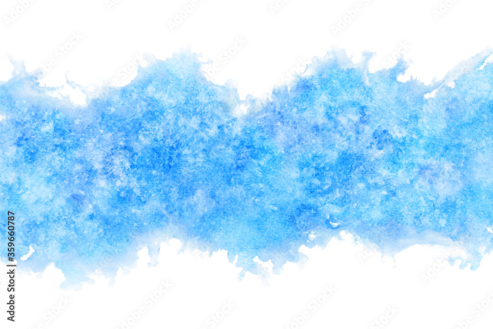 Fototapeta premium 空 雲 ブルー 夏 水彩 背景