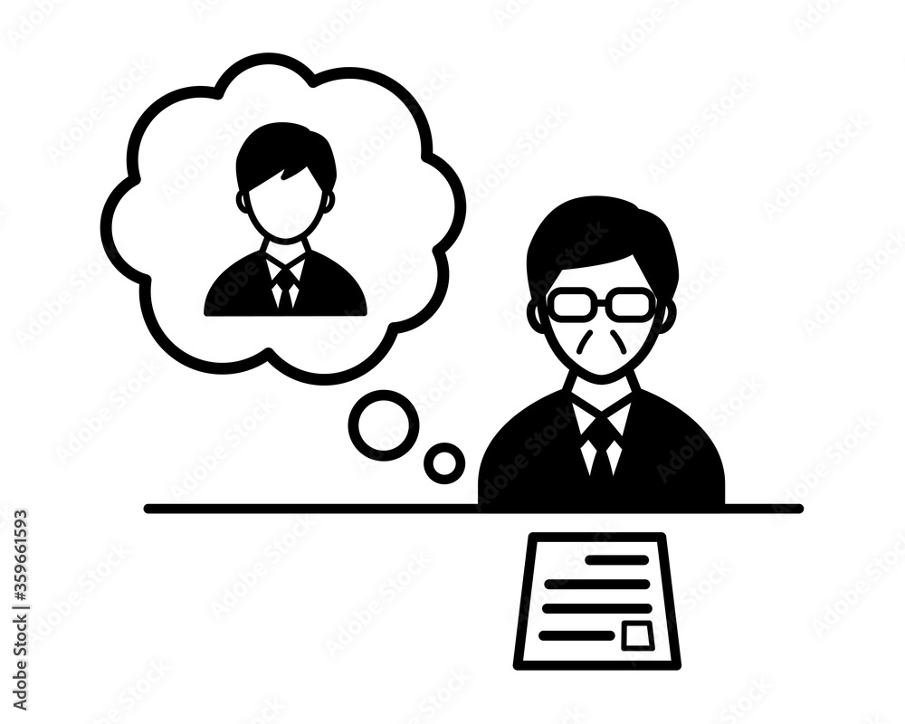 人事考課のイラスト/面接/面談/人事評価/アイコン 人事考課のイラスト/面接/面談/人事評価/アイコン