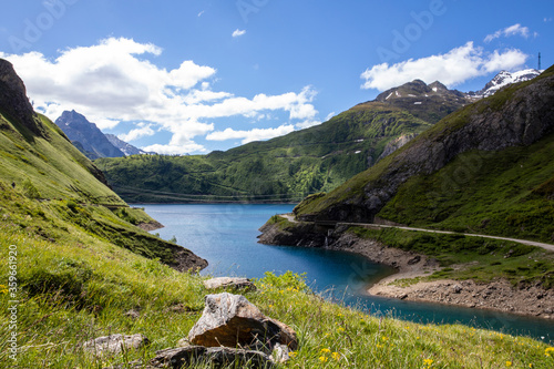 Morasco Lake (VCO), Italy - June 21, 2020: The landscape and Morasco Lake, Morasco Lake, Formazza Valley, Ossola Valley, VCO, Piedmont, Italy © PaoloGiovanni