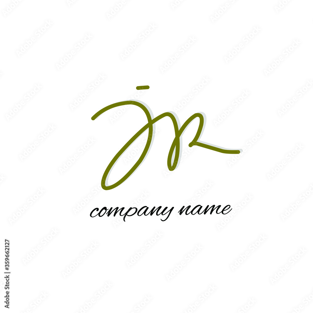 Fototapeta premium initial logo handwriting template vector