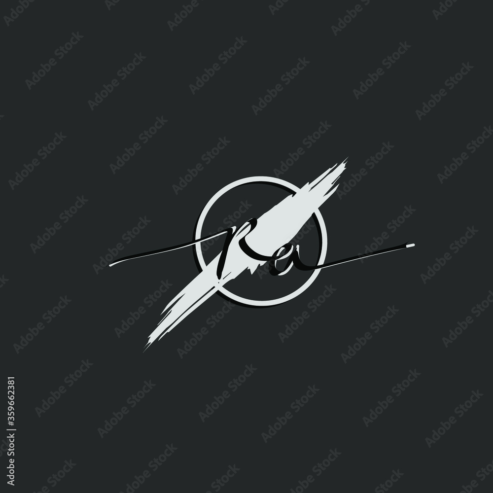 initial logo handwriting template vector initial logo handwriting template vector