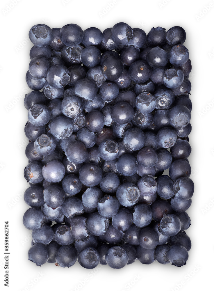 Berry blueberry Top view. Fruity still life. Healthy eating, isolated on white background.