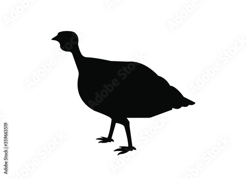 Turkey silhouette vector on a white background