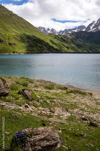 Morasco Lake (VCO), Italy - June 21, 2020: The landscape and Morasco Lake, Morasco Lake, Formazza Valley, Ossola Valley, VCO, Piedmont, Italy © PaoloGiovanni