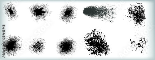 Set of Hearts . Grunge stamps collection.love Shapes for your design.Distressed symbols. Textured Valentine's Day signs.Vector illustration.