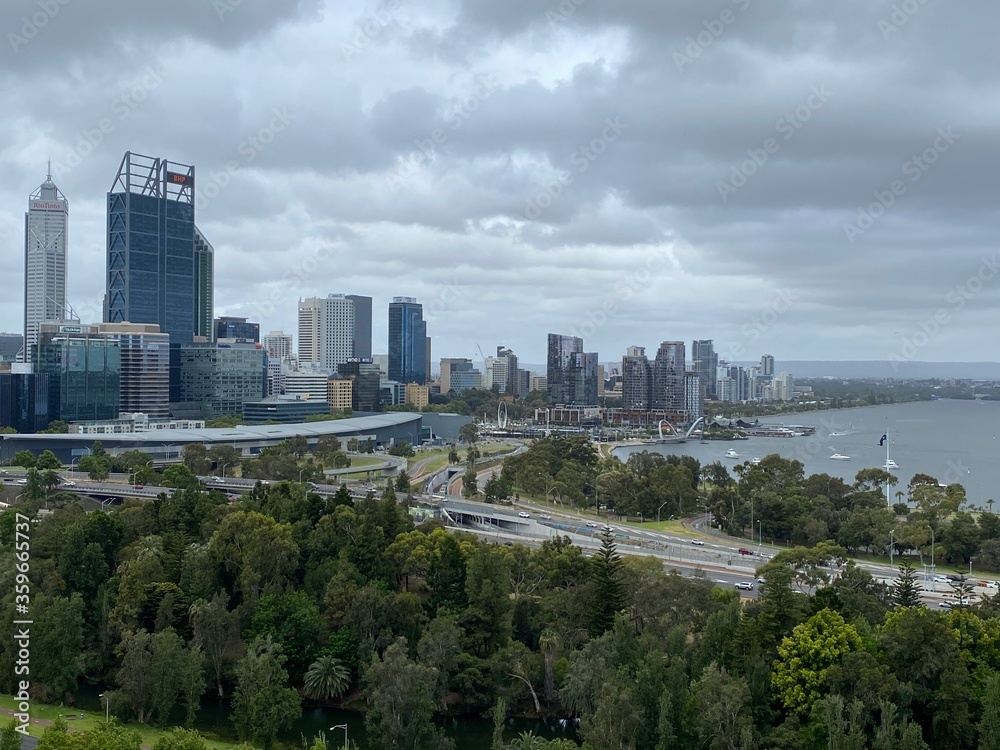 perth skyline view of the river