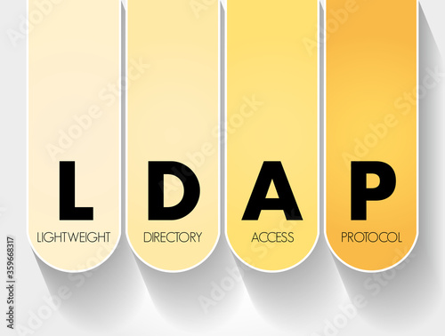 LDAP - Lightweight Directory Access Protocol acronym, technology concept background