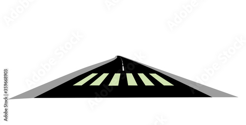 highway and crossing lines, white background vector illustration