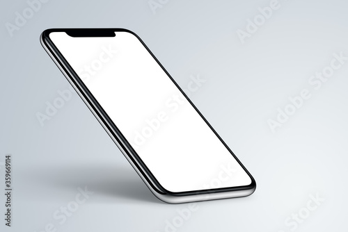 Bilde på lerret Perspective smartphone mockup on dark background