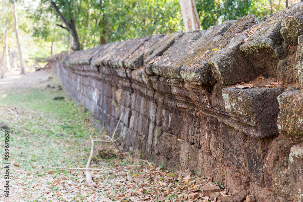 Fototapeta premium Ancient Khmer pyramid, Koh Kher Temple near Siem Reap town, Cambodia