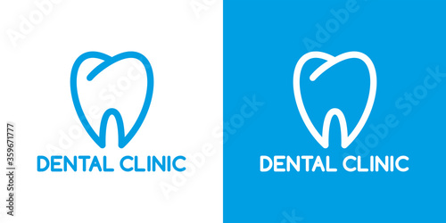 Dental Care Clinic Logo. Dentist logo design. Creative vector for dentist clinic with abstract tooth and word dental.