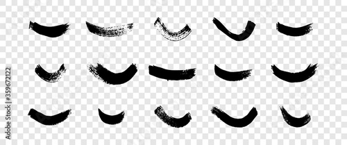 Black grunge brush strokes
