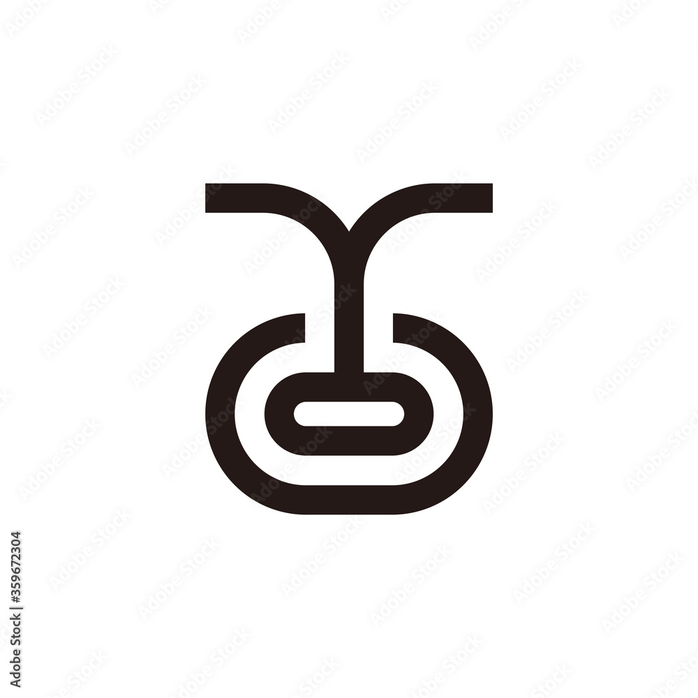 abstract letter y simple geometric line symbol vector abstract letter y simple geometric line symbol vector