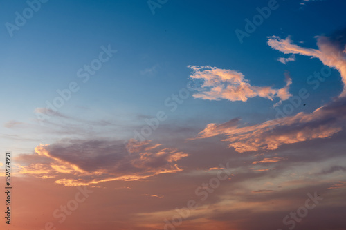 sunset sky with clouds © Roman Fomin