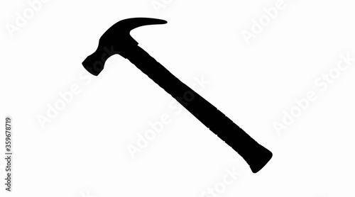 Vector Isolated Illustration of a Hammer Silhouette