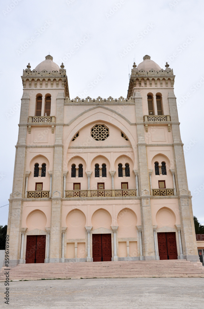 Tunis, TUNISIA - February 06, 2009: Saint Louis Cathedral, Cartago