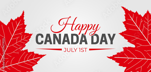 Happy Canada Day Illustration Background Banner