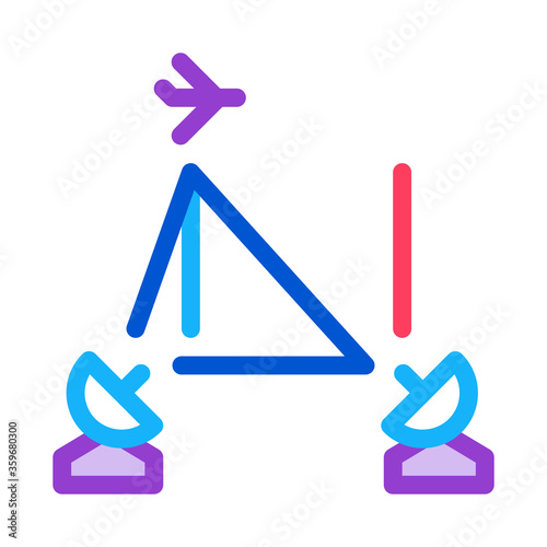 air navigation course icon vector. air navigation course sign. color symbol illustration