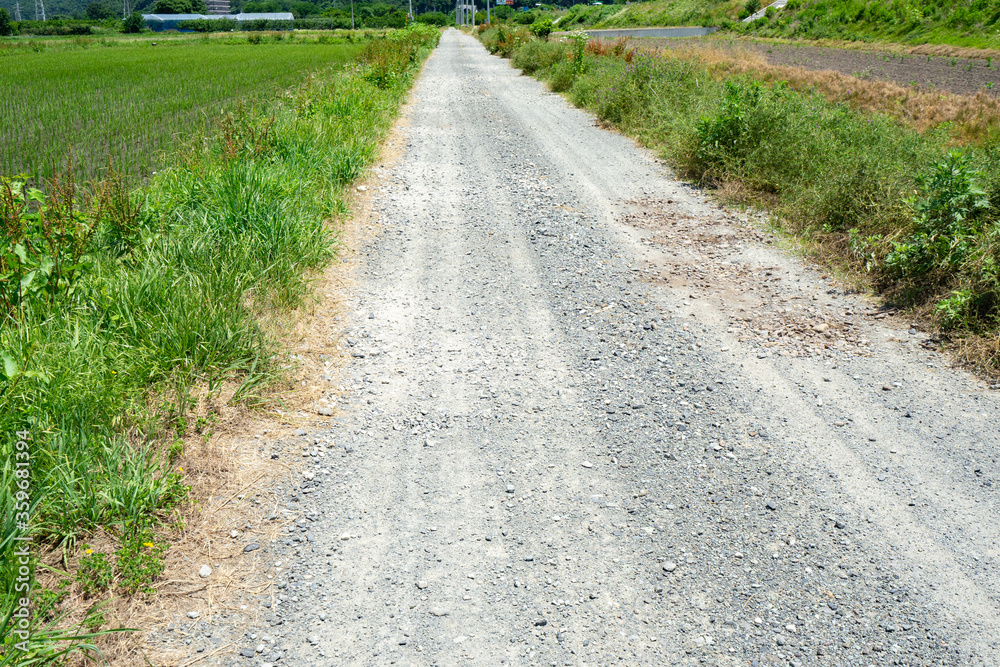 ダート 未舗装路 農道 砂利道 田舎