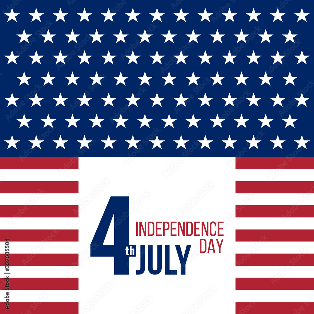 4th July Independence Day, vector poster 4th July Independence Day, vector poster