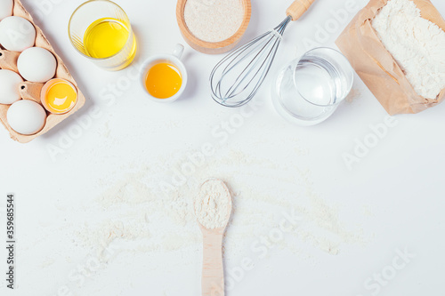 Healthy organic food ingredients for homemade baking