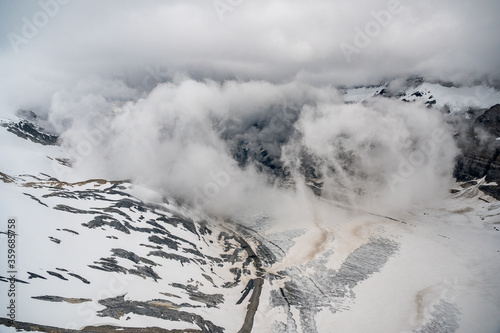 aerial view of Kanderfirn seen from the Helicopter photo