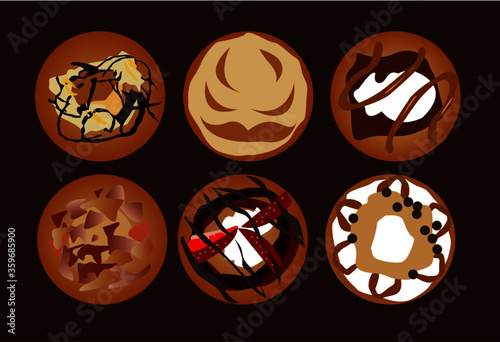 different flavours of delicious donuts