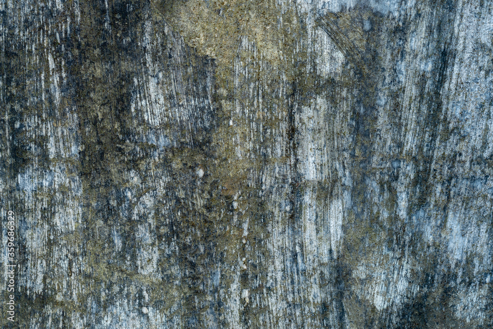 Obraz premium old concrete grunge wall - dark grey with ocre vertical stains