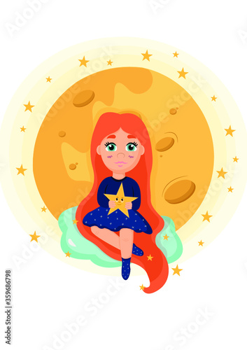 Girl with a star
