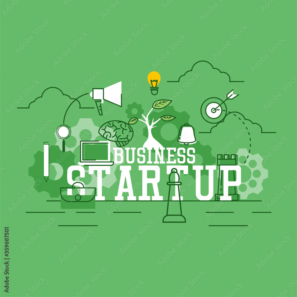 startup banner for your business. vector illustration startup banner for your business. vector illustration