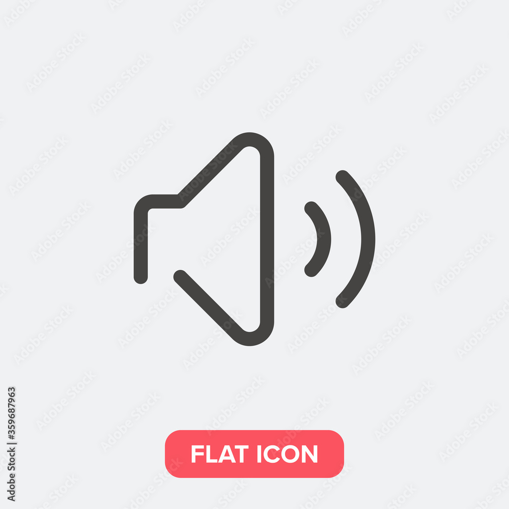 Volume icon. Multimedia symbol modern simple vector icon for website design, mobile app, ui. Vector Illustration Volume icon. Multimedia symbol modern simple vector icon for website design, mobile app, ui. Vector Illustration