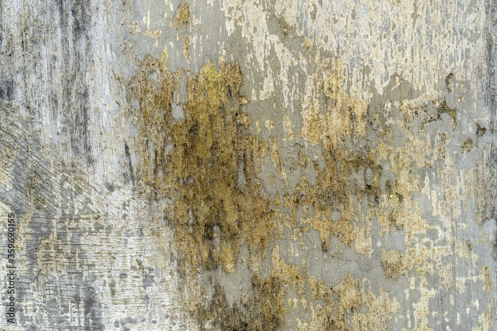 Fototapeta premium old concrete wall grunge texture background - ocre color stains