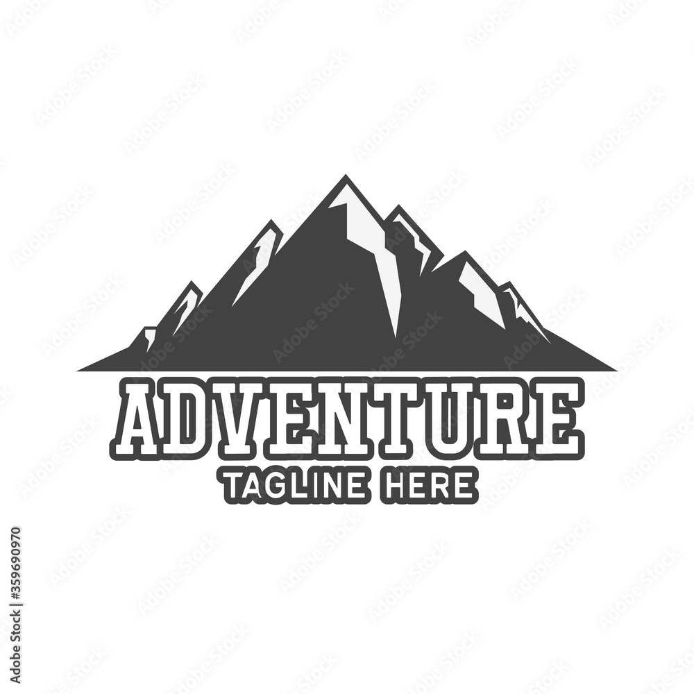 adventure logo with text space for your slogan / tag line isolated on white background, vector illustration
