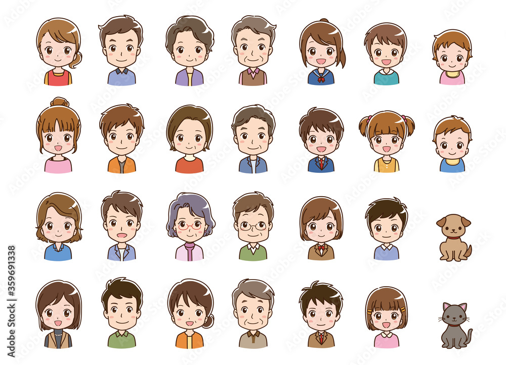 Family variation illustration Family variation illustration