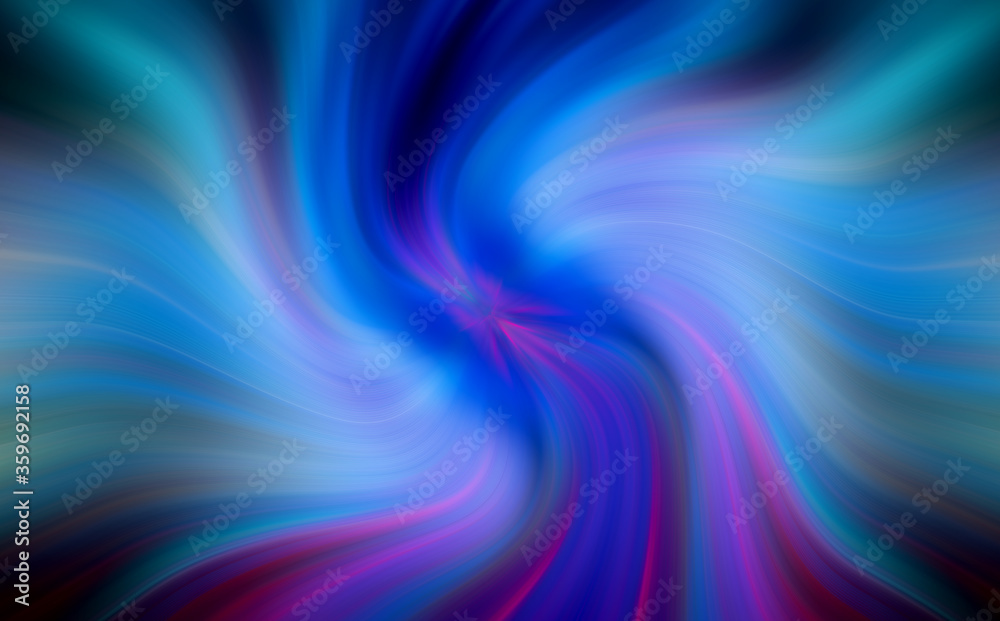 Fototapeta premium Spiral of luminous pink and blue lines. Smooth arcs of light. Abstract futuristic background.