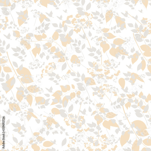 Seamless pattern with floral ornaments. Vector graphics. Stock illustration.