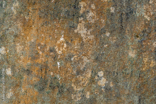 old concrete wall grunge texture background - ocre color stains