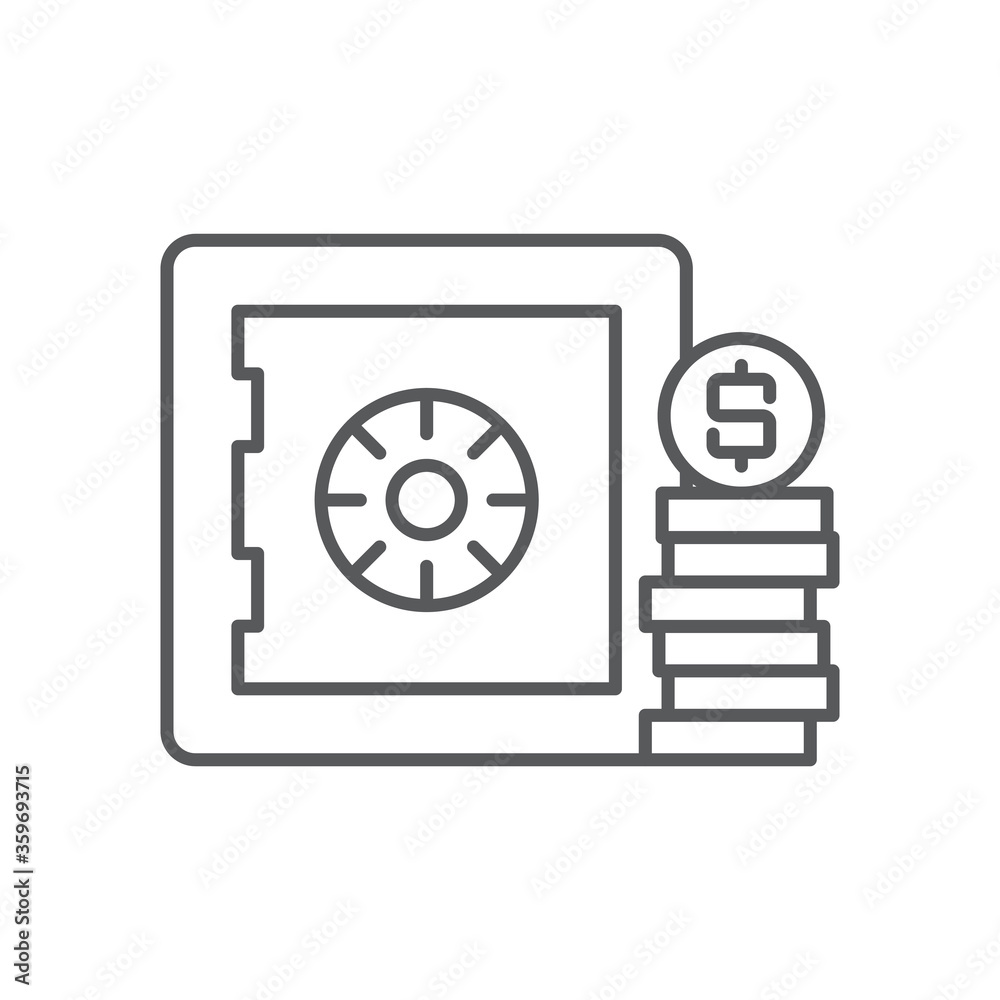 Money Protection vector icon symbol isolated on white background Money Protection vector icon symbol isolated on white background