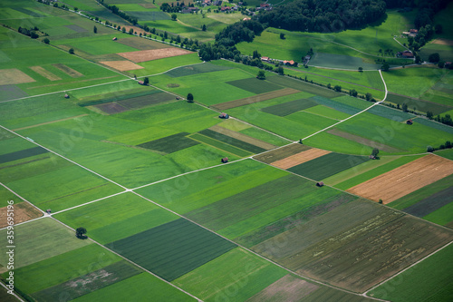 Agricultural fields in Gürbetal