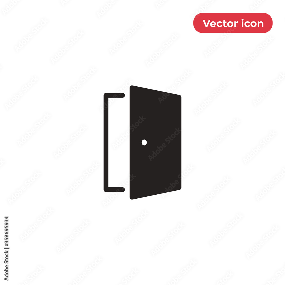 Door vector icon, simple sign for web site and mobile app. Door vector icon, simple sign for web site and mobile app.