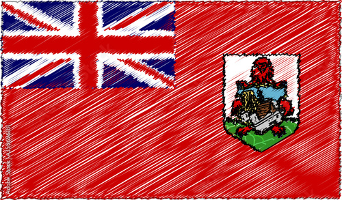Vector Illustration of Sketch Style Bermuda Flag