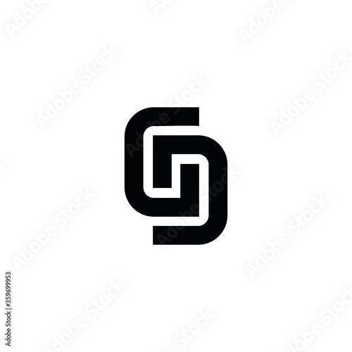 GD G D letter logo design vector