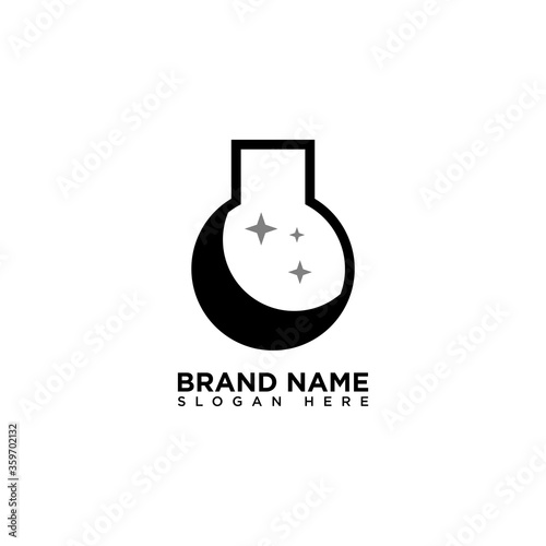 Moon Lab Logo Design Template