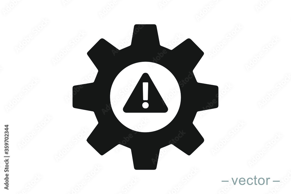 System error icon vector, system not working sign. Solid Style. EPS 10 System error icon vector, system not working sign. Solid Style. EPS 10