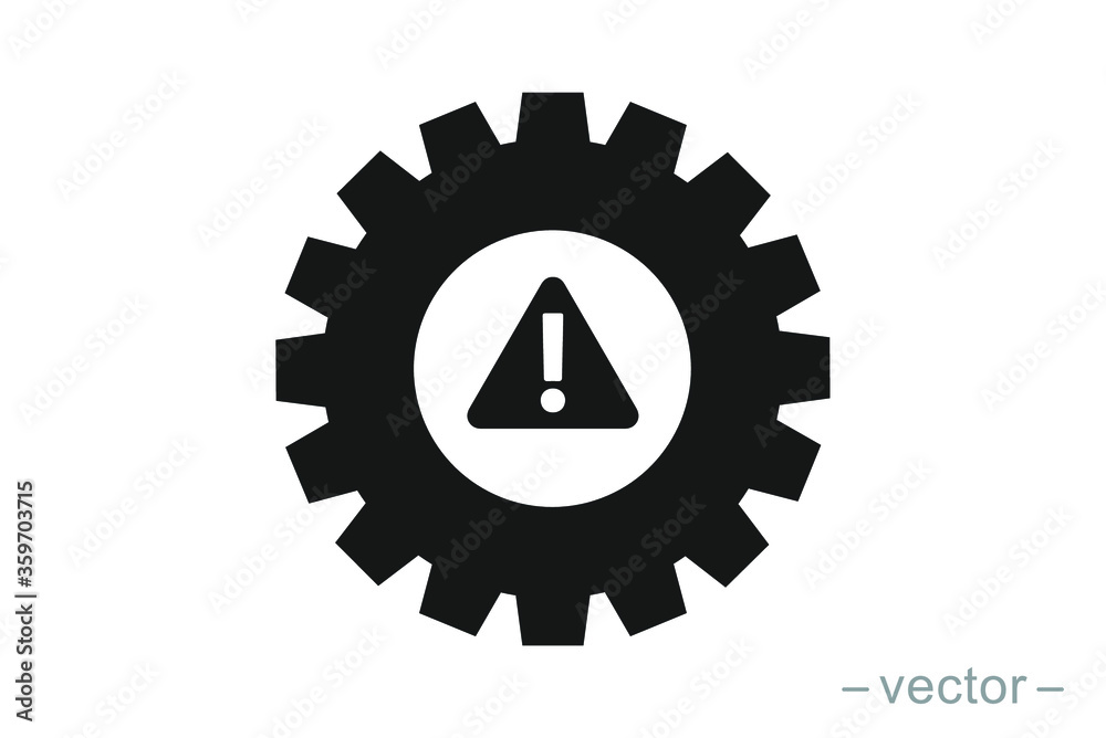 System error icon vector, system not working sign. Solid Style. EPS 10 System error icon vector, system not working sign. Solid Style. EPS 10