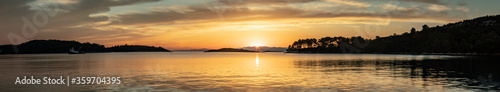 panoramic view, sunset on island mljet, croatia © Lunghammer