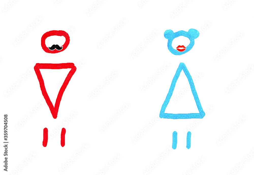 funny toilets characters boy and girl funny toilets characters boy and girl