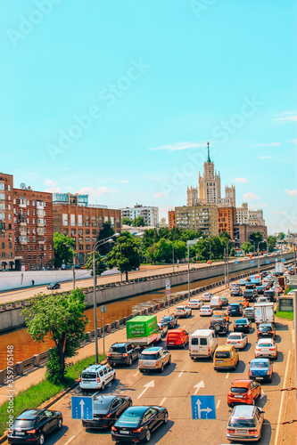 Photography Beautiful view on one of the Seven Sisters and Yauza river