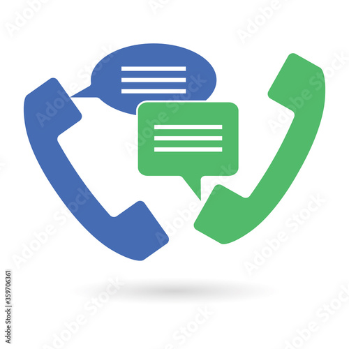 Phone icon vector. Call center, device gadget, telephone contact